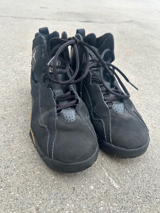 Jordan Other - JORDAN Kids Black High-Top Sneakers with Gold Accents